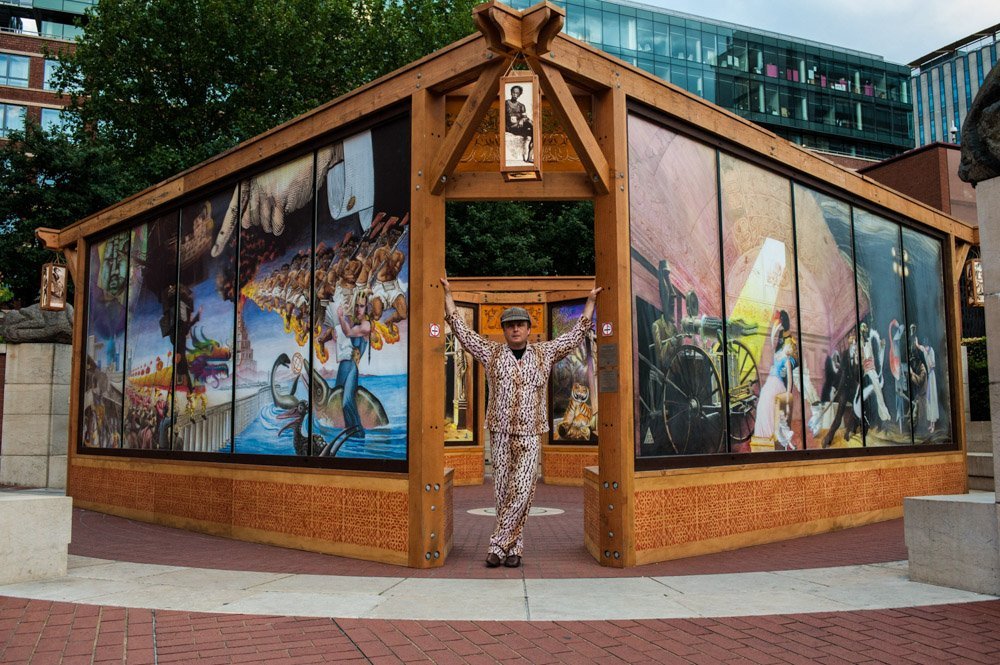 The murals at the british library, 2015